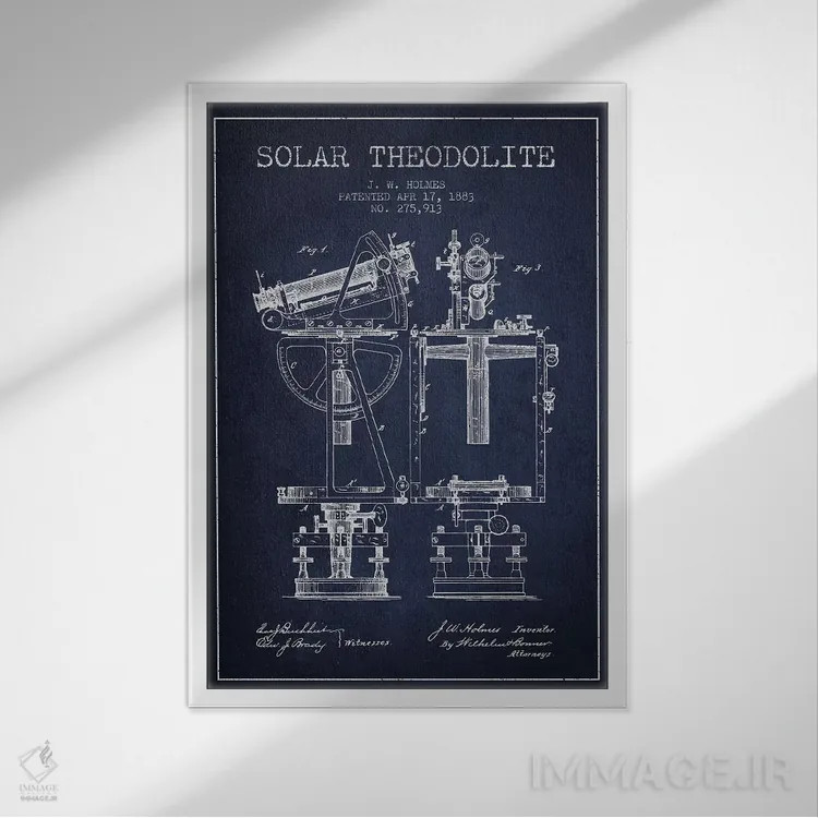تابلو طرح پتنت توتال ایست خورشیدی جی.دبلیو. هولمز (سورمهای) (ابزار نقشهبرداری) اثر پیکسل کهنه (استودیو/نام هنری) - نمای قابدار سفید