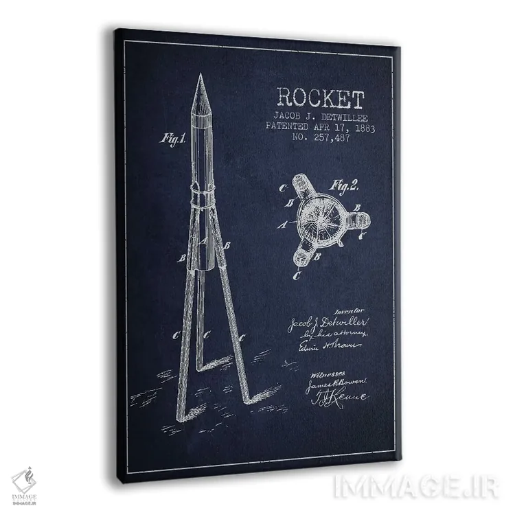 تابلو طرح پتنت موشک جیکوب جی. دیتویلی (سورمهای) اثر پیکسل کهنه (استودیو/نام هنری) - نمای پرسپکتیو محصول