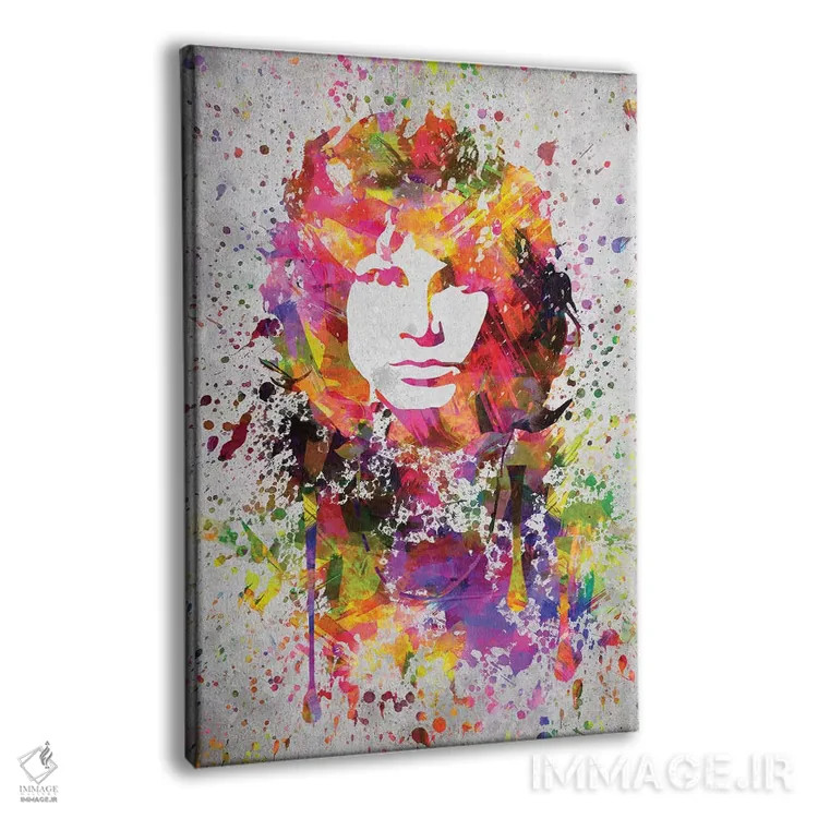 تابلو جیم موریسون (خوانندهٔ گروه دورز) اثر پیکسل کهنه (استودیو/نام هنری) - نمای پرسپکتیو محصول