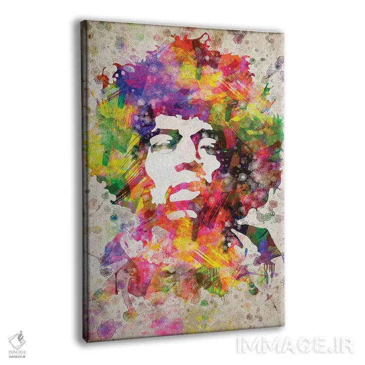 تابلو جیمی هندریکس (نوازنده و خواننده) اثر پیکسل کهنه (استودیو/نام هنری) - نمای پرسپکتیو محصول