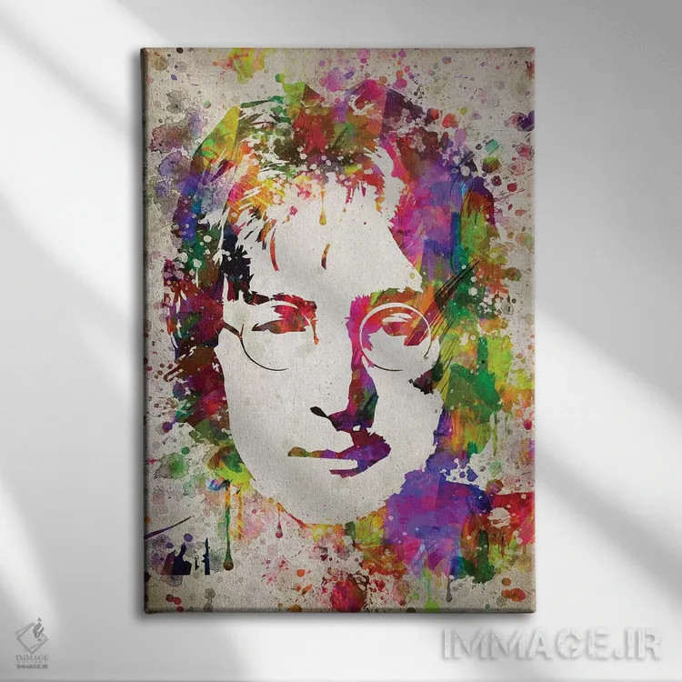 تابلو جان لنون (خواننده و آهنگساز) اثر پیکسل کهنه (استودیو/نام هنری) - نمای روبهرو روی دیوار