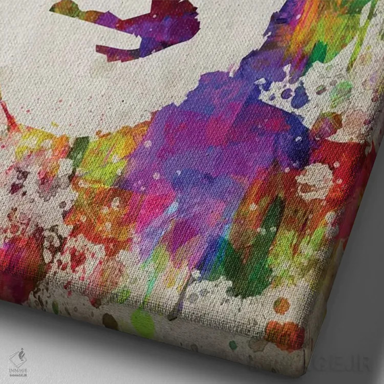 تابلو جان لنون (خواننده و آهنگساز) اثر پیکسل کهنه (استودیو/نام هنری) - نمای نزدیک بافت بوم