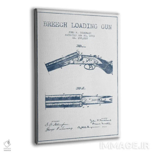 تابلو طرح پتنت اسلحه لوباورگ از عقب جان پی. بورکارد (مرکب) اثر پیکسل کهنه (استودیو/نام هنری) - نمای پرسپکتیو محصول