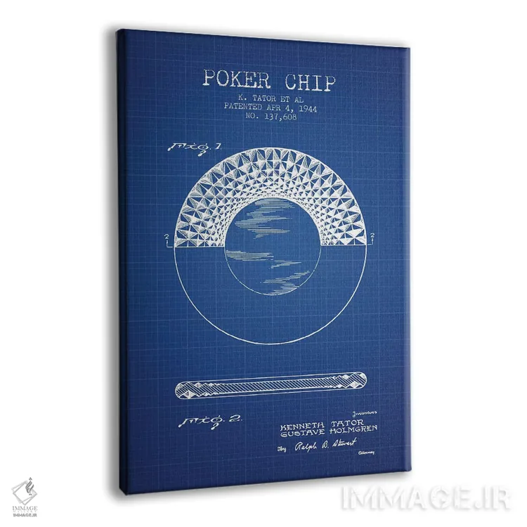 تابلو طرح پتنت چیپ پوکر کی. تیتور و همکاران (شبکه آبی) اثر پیکسل کهنه (استودیو/نام هنری) - نمای پرسپکتیو محصول