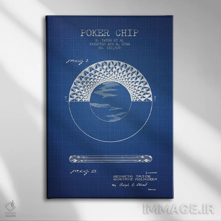 تابلو طرح پتنت چیپ پوکر کی. تیتور و همکاران (شبکه آبی) اثر پیکسل کهنه (استودیو/نام هنری) - نمای روبهرو روی دیوار