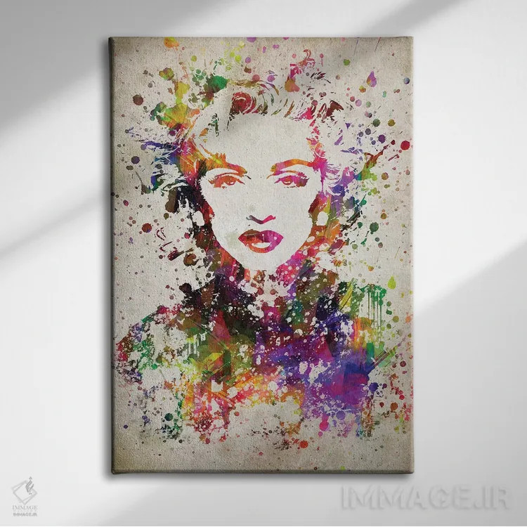 تابلو مدونا (خواننده و بازیگر) اثر پیکسل کهنه (استودیو/نام هنری) - نمای روبهرو روی دیوار