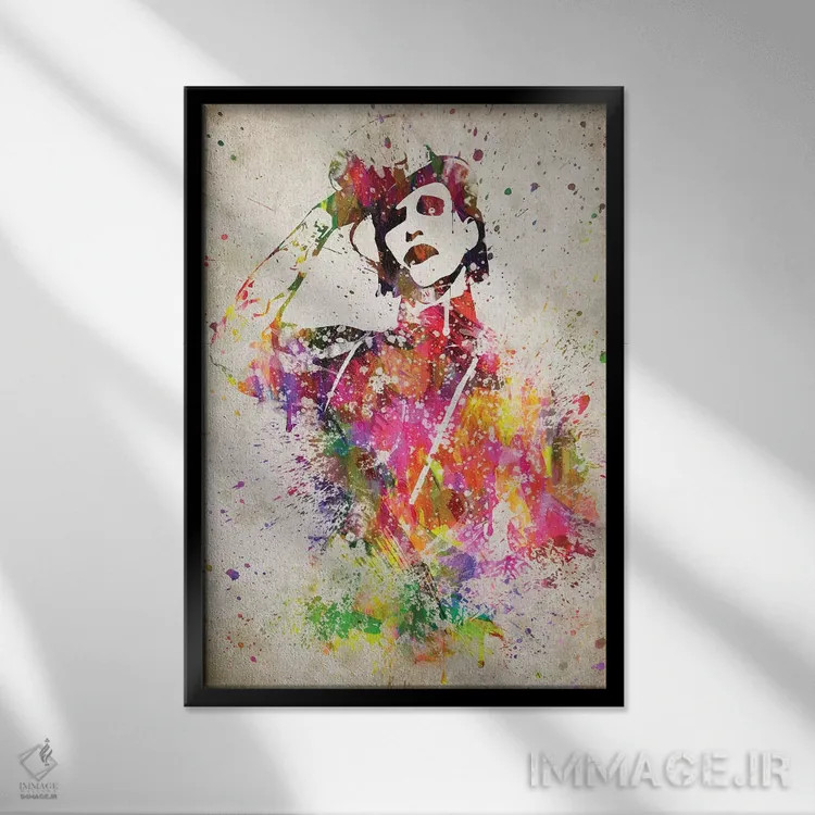 تابلو مرلین منسون (خواننده) اثر پیکسل کهنه (استودیو/نام هنری) - نمای قابدار مشکی