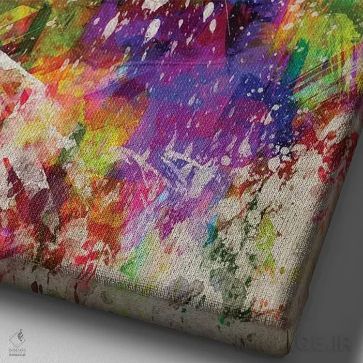 تابلو مونالیزا (اثر داوینچی) اثر پیکسل کهنه (استودیو/نام هنری) - نمای نزدیک بافت بوم