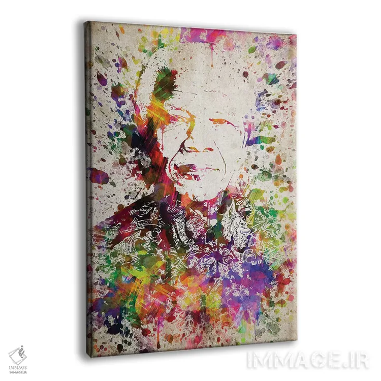 تابلو نلسون ماندلا (رهبر آفریقای جنوبی) اثر پیکسل کهنه (استودیو/نام هنری) - نمای پرسپکتیو محصول