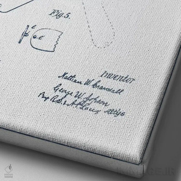 تابلو طرح پتنت چاقوی جیبی ان. دبلیو. گرندال و جی. دبلیو. جاپسون (مرکب) اثر پیکسل کهنه (استودیو/نام هنری) - نمای نزدیک بافت بوم