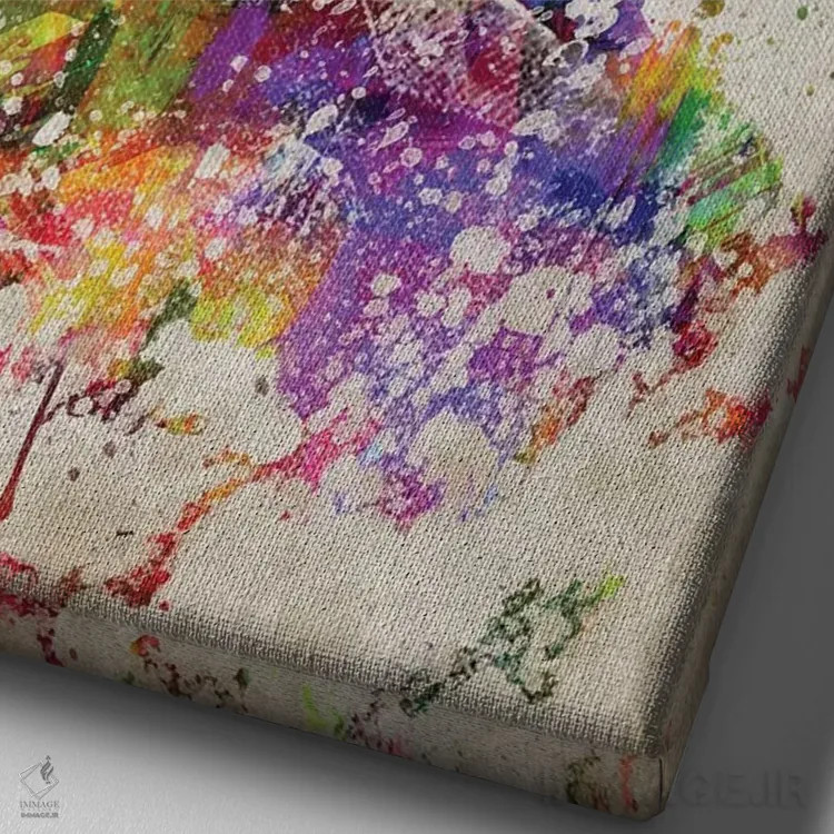 تابلو نیکولا تسلا (مهندس و مخترع) اثر پیکسل کهنه (استودیو/نام هنری) - نمای نزدیک بافت بوم