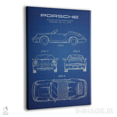 تابلو طرح پتنت پورشه شرکت پورشه (شبکه آبی) اثر پیکسل کهنه (استودیو/نام هنری) - نمای پرسپکتیو محصول