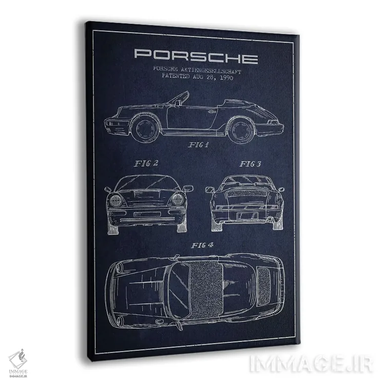 تابلو طرح پتنت پورشه شرکت پورشه (سورمهای) اثر پیکسل کهنه (استودیو/نام هنری) - نمای پرسپکتیو محصول