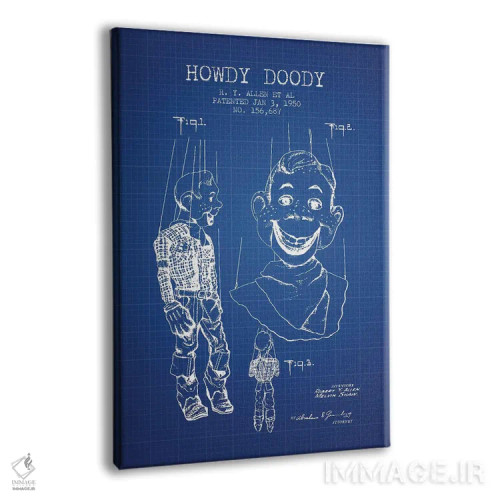 تابلو طرح پتنت عروسک هودی دودی آر.وای. آلن و همکاران (شبکه آبی) اثر پیکسل کهنه (استودیو/نام هنری) - نمای پرسپکتیو محصول
