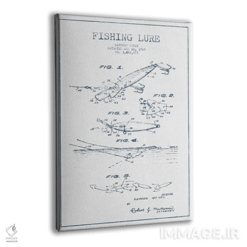 تابلو طرح پتنت طعمه ماهیگیری ریموند مکوی (مرکب) شماره ۴ اثر پیکسل کهنه (استودیو/نام هنری) - نمای پرسپکتیو محصول