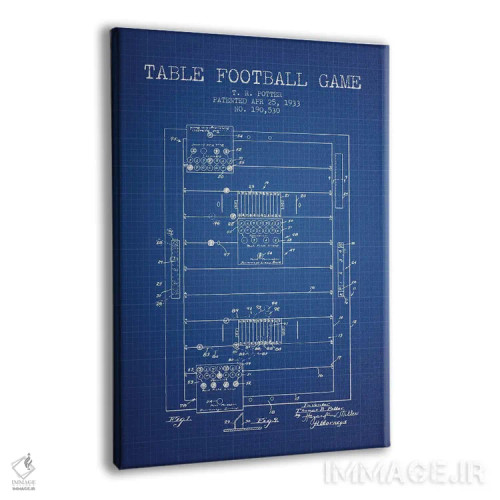 تابلو طرح پتنت بازی فوتبال رومیزی تی.آر. پاتر (شبکه آبی) اثر پیکسل کهنه (استودیو/نام هنری) - نمای پرسپکتیو محصول