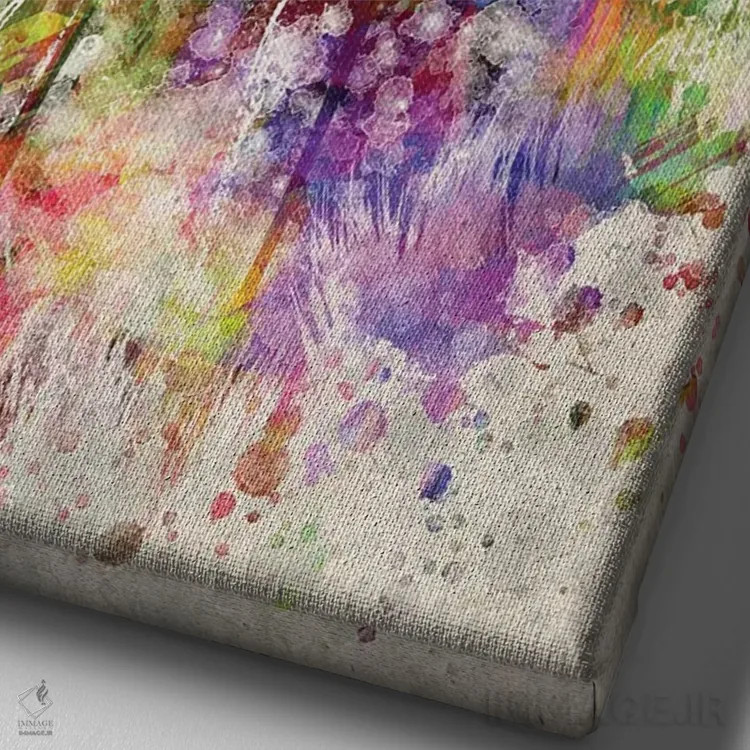 تابلو جوکر (هیث لجر) اثر پیکسل کهنه (استودیو/نام هنری) - نمای نزدیک بافت بوم