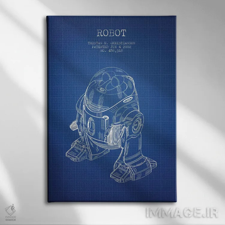 تابلو طرح پتنت ربات تریستان ام. کریستیانسون (شبکه آبی) اثر پیکسل کهنه (استودیو/نام هنری) - نمای روبهرو روی دیوار