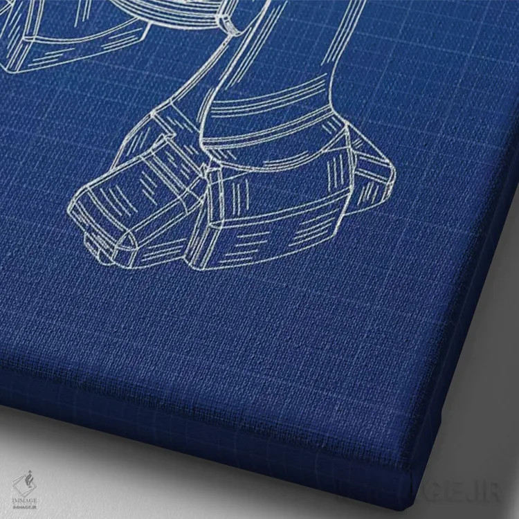 تابلو طرح پتنت ربات تریستان ام. کریستیانسون (شبکه آبی) اثر پیکسل کهنه (استودیو/نام هنری) - نمای نزدیک بافت بوم