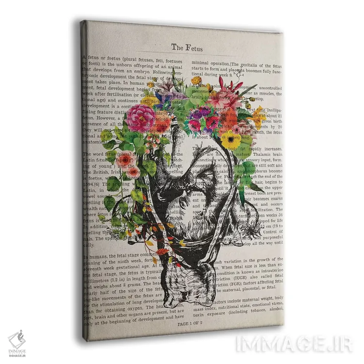 تابلو جنین اثر پیکسل کهنه (استودیو/نام هنری) - نمای پرسپکتیو محصول