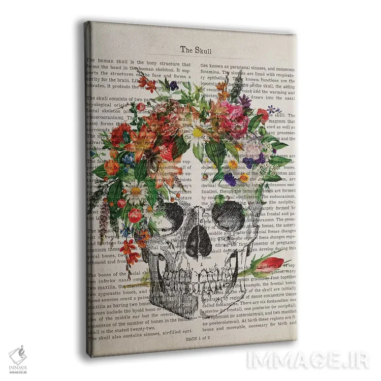 تابلو جمجمه اثر پیکسل کهنه (استودیو/نام هنری) - نمای پرسپکتیو محصول