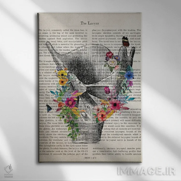 تابلو چاپ آناتومی حنجره اثر پیکسل کهنه (استودیو/نام هنری) - نمای روبهرو روی دیوار