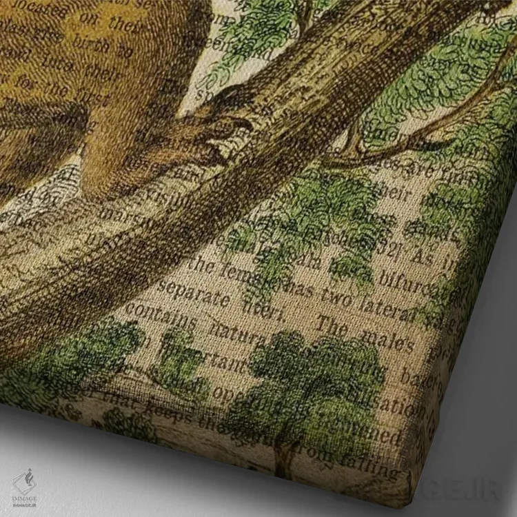 تابلو چاپ وینتیج کوآلا اثر پیکسل کهنه (استودیو/نام هنری) - نمای نزدیک بافت بوم