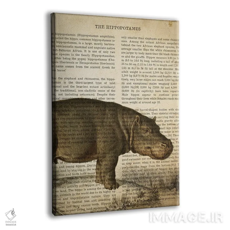 تابلو چاپ وینتیج اسب آبی اثر پیکسل کهنه (استودیو/نام هنری) - نمای پرسپکتیو محصول