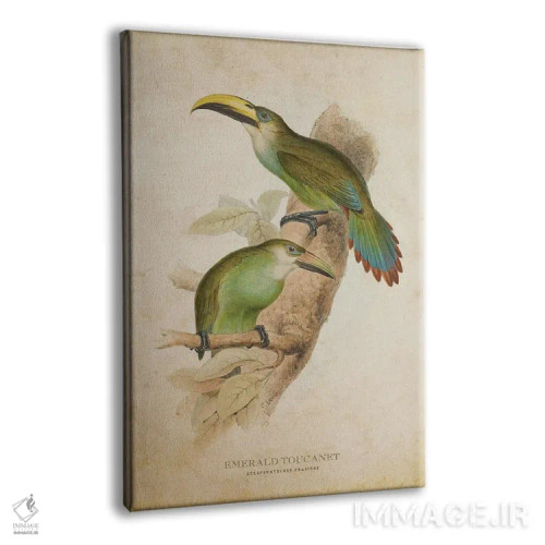 تابلو توقانه زمردی (وینتیج) اثر پیکسل کهنه (استودیو/نام هنری) - نمای پرسپکتیو محصول