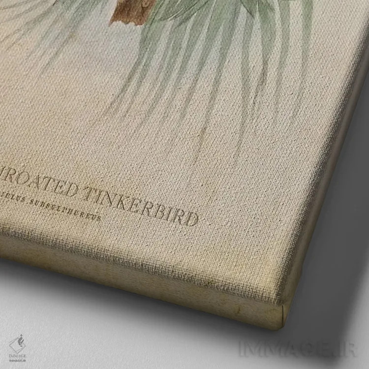 تابلو تینکربرد گلویزرد (وینتیج) اثر پیکسل کهنه (استودیو/نام هنری) - نمای نزدیک بافت بوم