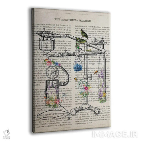 تابلو دستگاه بیهوشی گلها اثر پیکسل کهنه (استودیو/نام هنری) - نمای پرسپکتیو محصول