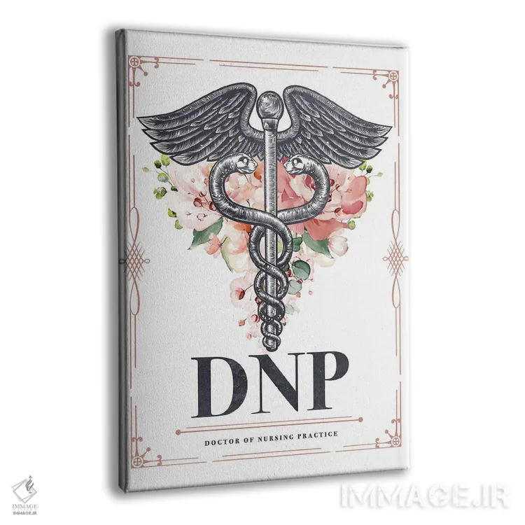 تابلو دیانپی با گلها (مخفف معمولاً برای Doctor of Nursing Practice؛ پزشک یا پرستار تخصصی دکترا) اثر پیکسل کهنه (استودیو/نام هنری) - نمای پرسپکتیو محصول