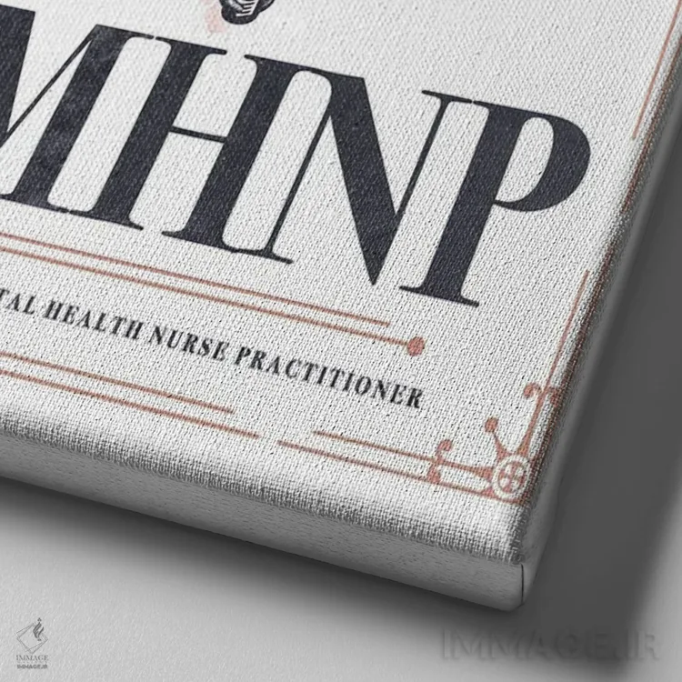 تابلو پیاماچانپی با گلها (پرستار روانپزشکی سلامت ذهن) اثر پیکسل کهنه (استودیو/نام هنری) - نمای نزدیک بافت بوم