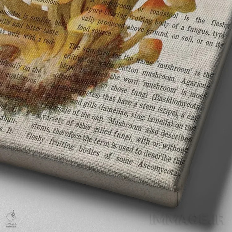 تابلو قارچ هیفولما فاسیکولاره اثر پیکسل کهنه (استودیو/نام هنری) - نمای نزدیک بافت بوم