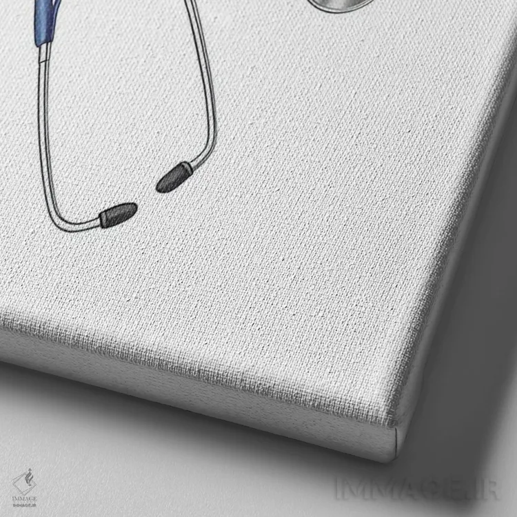 تابلو چاپ دعای پرستاران اثر پیکسل کهنه (استودیو/نام هنری) - نمای نزدیک بافت بوم