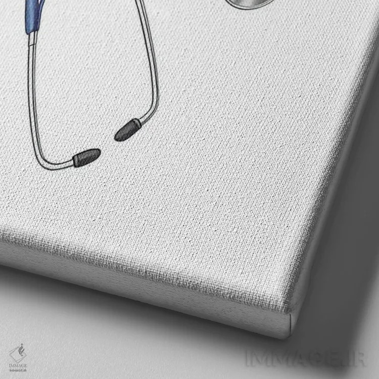 تابلو چاپ دعای پرستاران اثر پیکسل کهنه (استودیو/نام هنری) - نمای نزدیک بافت بوم