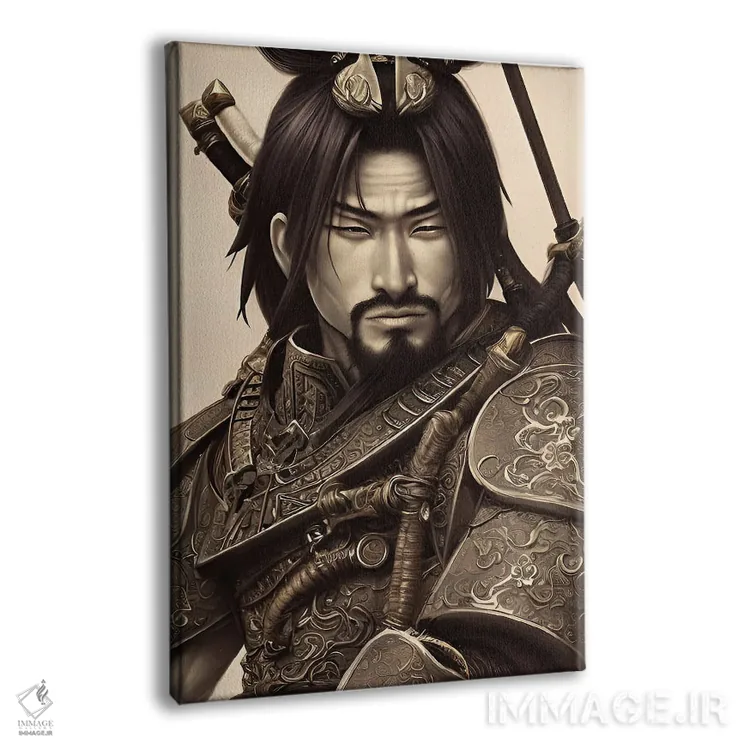 تابلو یک سامورایی سنتی ژاپنی اثر آلساندرو دلا توره - نمای پرسپکتیو محصول