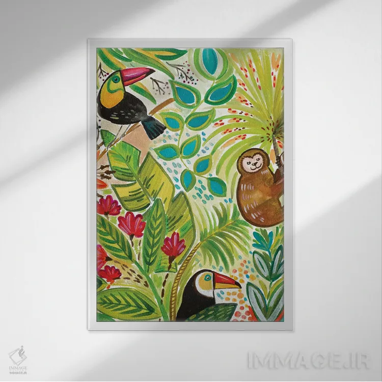 تابلو به سوی مناطق گرمسیری ۱ اثر آنی دل سول - نمای قابدار سفید