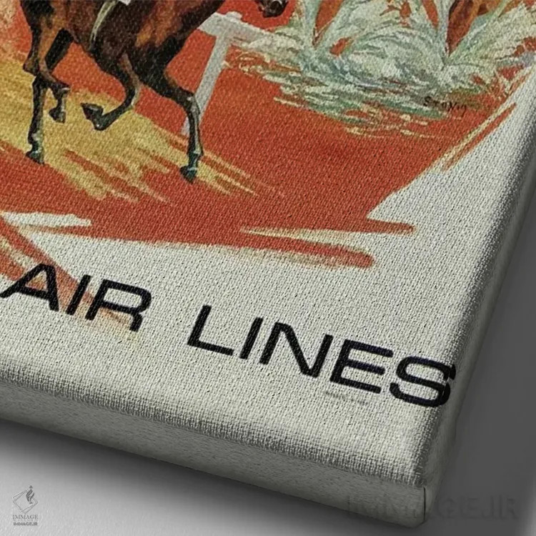 تابلو پوستر قدیمی فلوریدا (طرح وکتور) اثر آلساندرو دلا توره - نمای نزدیک بافت بوم