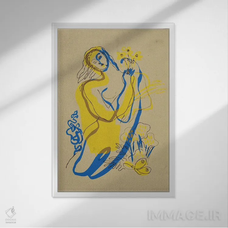 تابلو Not For Weapons,به دنبال گلها باش، نه سلاحها اثر آلساندرو دلا توره - نمای قابدار سفید