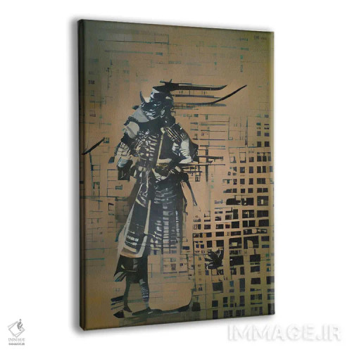 تابلو سامورایی سایبرپانک اثر آلساندرو دلا توره - نمای پرسپکتیو محصول
