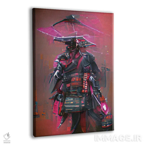 تابلو جنگجوی سامورایی سایبرپانک اثر آلساندرو دلا توره - نمای پرسپکتیو محصول