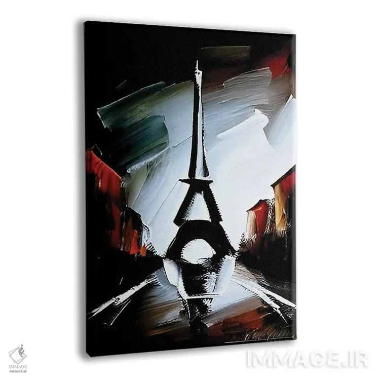 تابلو منظرهٔ پاریس همراه با برج ایفل اثر آلساندرو دلا توره - نمای پرسپکتیو محصول