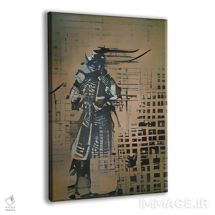 تابلو طرحی از یک سامورایی اثر آلساندرو دلا توره - نمای پرسپکتیو محصول
