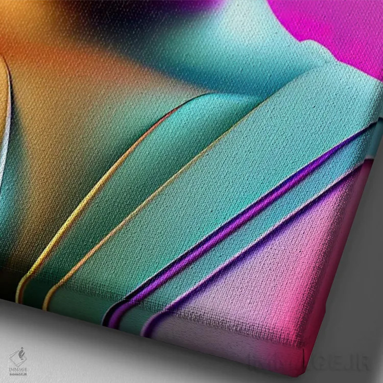 تابلو آرت دکو سایبری هوش مصنوعی ۲ اثر آلساندرو دلا توره - نمای نزدیک بافت بوم