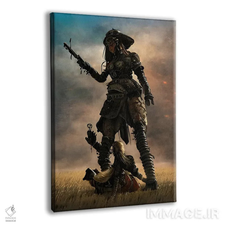 تابلو دزد دریایی استیمپانک بعدی هوش مصنوعی اثر آلساندرو دلا توره - نمای پرسپکتیو محصول