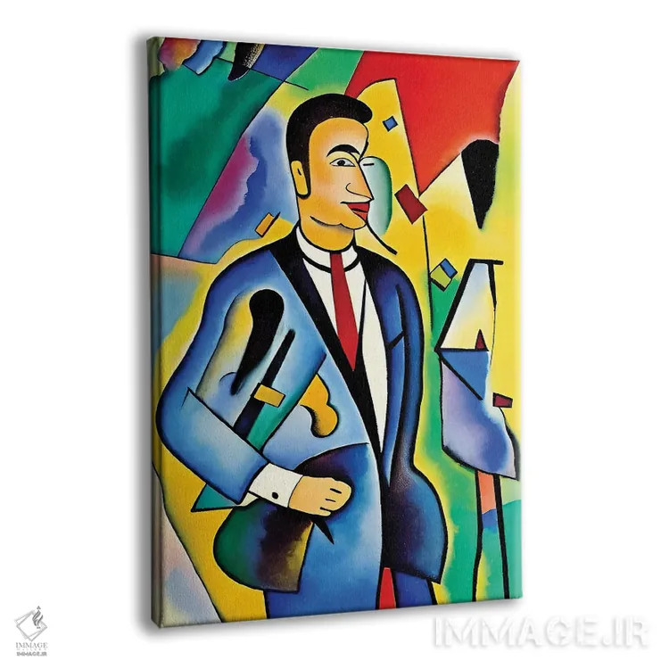 تابلو تاجر به سبک پیکاسو ۲ اثر آلساندرو دلا توره - نمای پرسپکتیو محصول