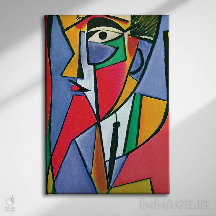 تابلو مرد کارگر به سبک پیکاسو اثر آلساندرو دلا توره - نمای روبهرو روی دیوار
