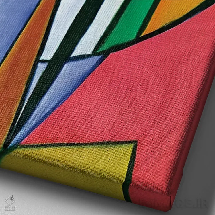 تابلو مرد کارگر به سبک پیکاسو اثر آلساندرو دلا توره - نمای نزدیک بافت بوم