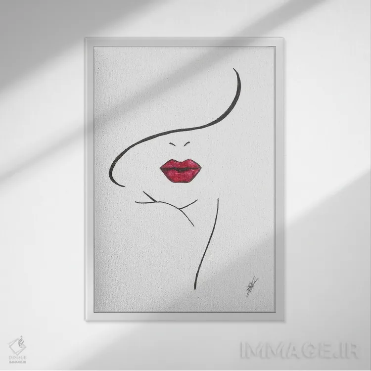 تابلو پرتره زنانه اثر آلساندرو دلا توره - نمای قابدار سفید